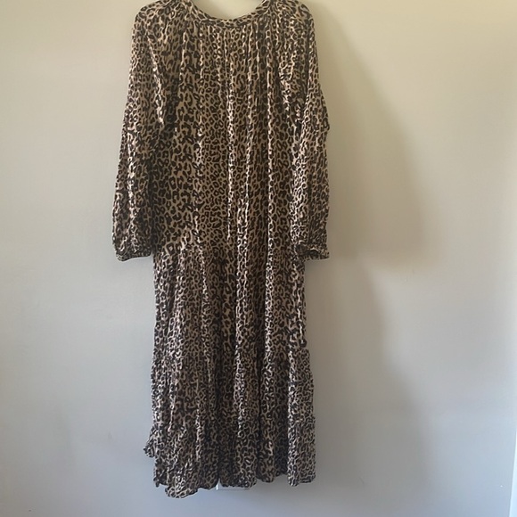 Karyn Seo Leopard Print Maxi Dress SZ L - Picture 5 of 5